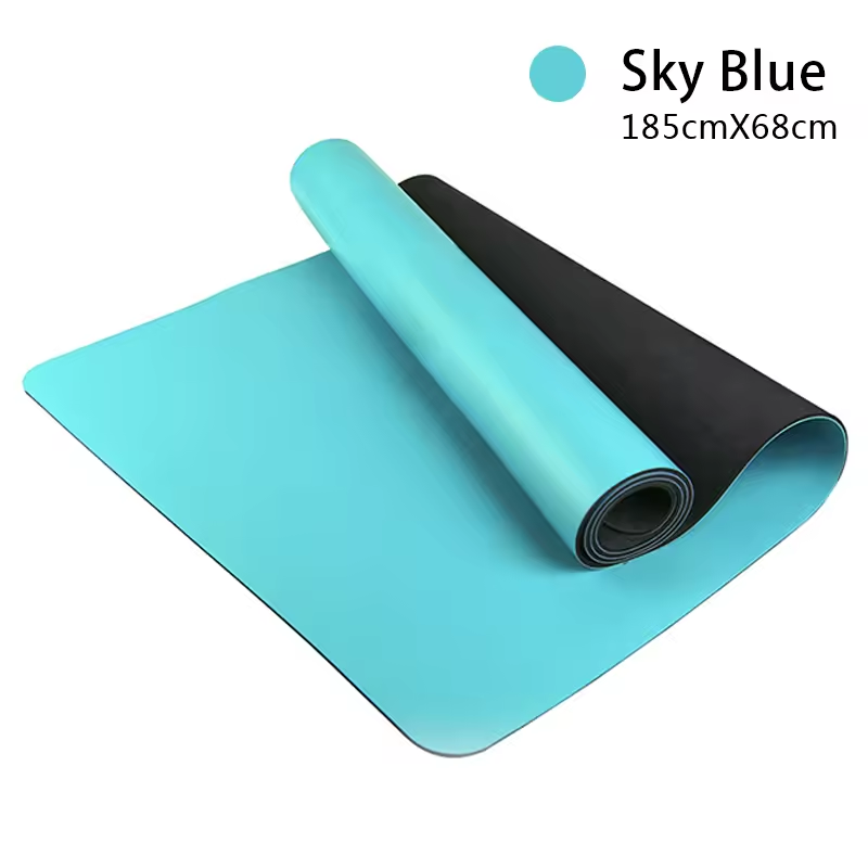 PU Rubber Yoga Mat | Sweat-Grip PU Top, Natural Rubber Bottom, 5mm Comfort for Hot Yoga, Pilates & Fitness