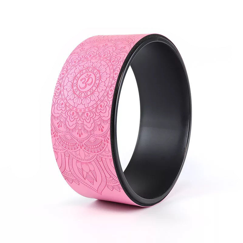 PU Rubber Yoga Wheel | Anti-Slip Fitness Wheel for Yoga, Pilates, Back Pain Relief & Deep Stretching