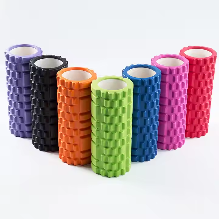 EVA+PVC Foam Roller — Non-Slip Textured Surface, Durable PVC Core, Lightweight Muscle Recovery Roller for Myofascial Release, Yoga, Pilates & Fitness