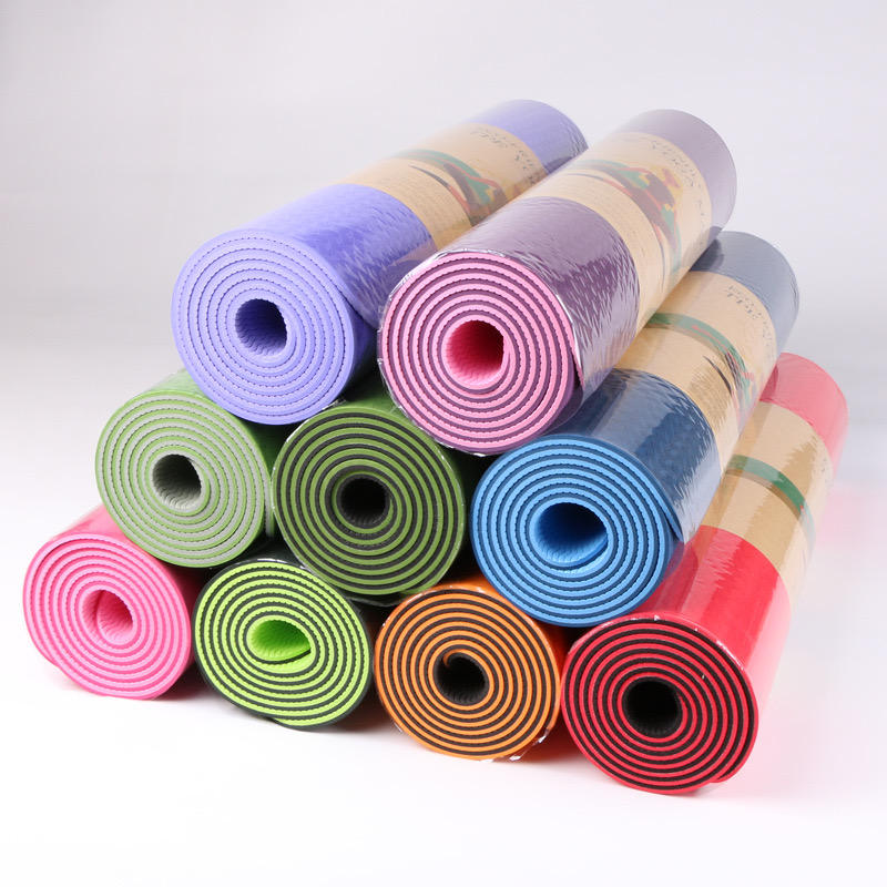 TPE Yoga Mat — 6mm Eco-Friendly Non-Slip Exercise Mat, Double-Sided Grip, Lightweight & Low-Odor for Yoga, Pilates & Home Workouts