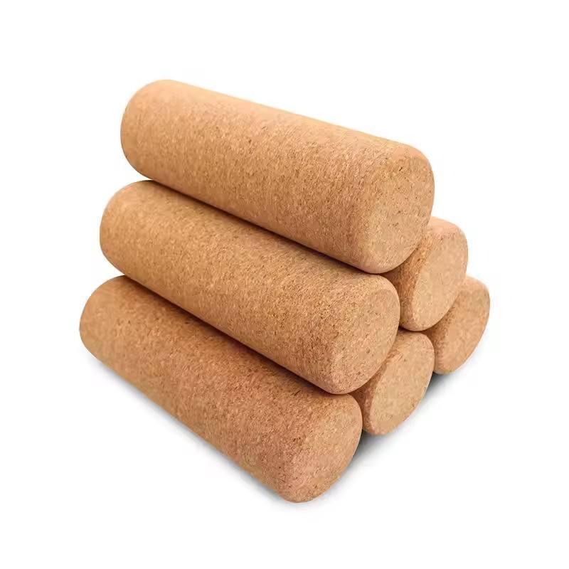Cork Yoga Roller — 33cm or 45cm Natural Cork Massage Roller, Non-Slip Surface, Durable Core for Myofascial Release, Muscle Recovery, Yoga & Pilates