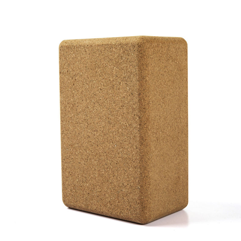 Cork Yoga Block — 3" x 6" x 9" Natural Cork Yoga Brick, Non-Slip Sweat-Resistant Surface, Eco-Friendly Support for Yoga, Pilates, Stretching & Meditation