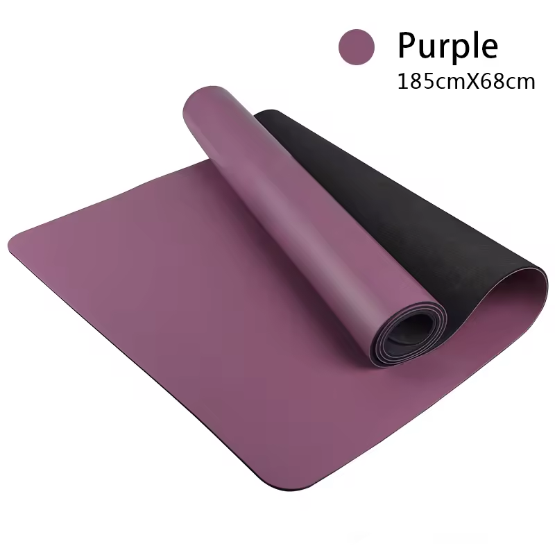 PU Rubber Yoga Mat | Sweat-Grip PU Top, Natural Rubber Bottom, 5mm Comfort for Hot Yoga, Pilates & Fitness