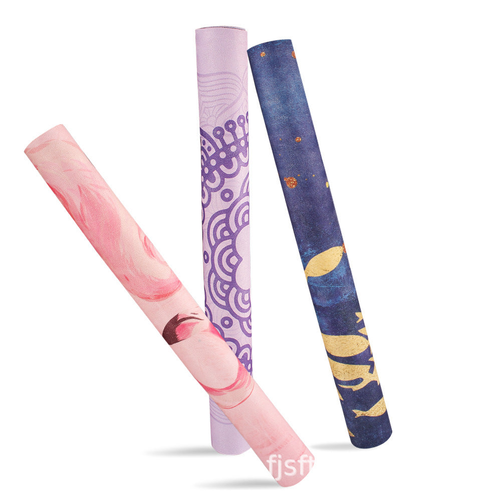 Suede Rubber Yoga Mat — 1.5mm Ultra-Thin Travel Mat, Moisture-Activated Grip, Natural Rubber Base, Foldable & Lightweight for Hot Yoga, Pilates & On-the-Go Practice