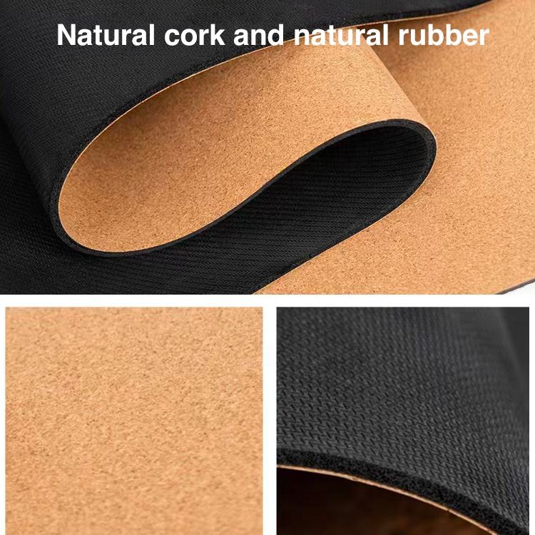 Cork Rubber Yoga Mat — 4.5mm Natural Cork Top, Sweat-Activated Grip, Natural Rubber Base, Eco-Friendly Non-Slip Mat for Hot Yoga, Pilates & Daily Practice