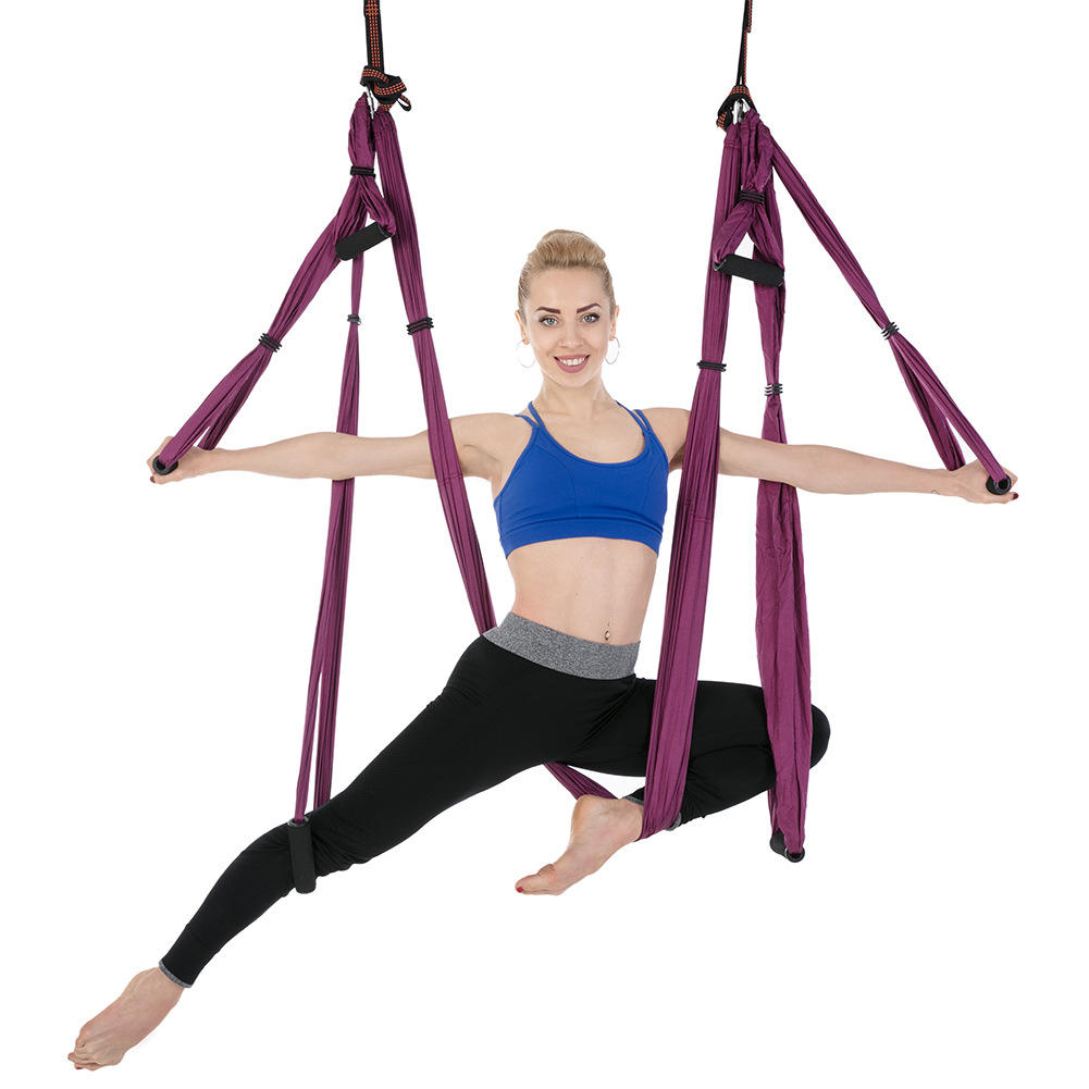 Polyester Aerial Yoga Swing Hammock — Soft Durable Fabric, Non-Slip Grip, for Inversion, Stretching, Pilates & Home Studio