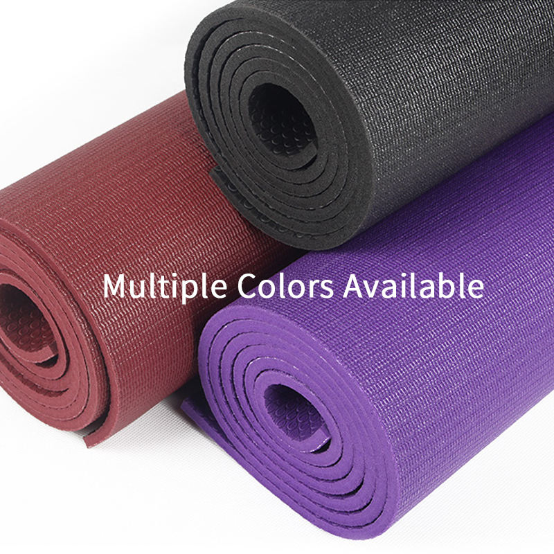 PVC Yoga Mat — 6mm Cushioning, Non-Slip Textured Surface, Durable & Easy-Clean Exercise Mat for Yoga, Pilates & Home Workouts