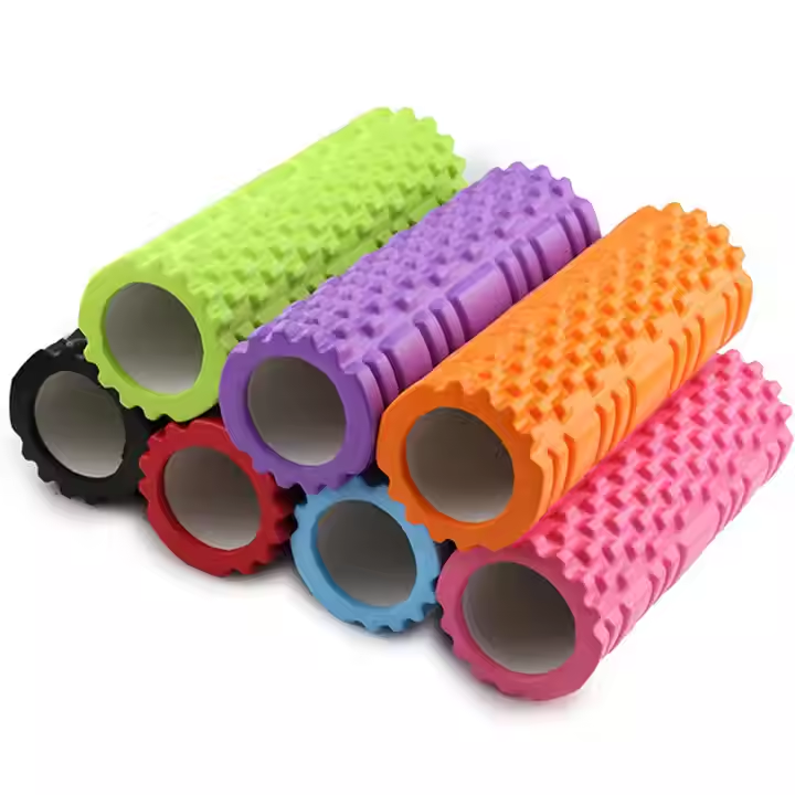 EVA+PVC Foam Roller — Non-Slip Textured Surface, Durable PVC Core, Lightweight Muscle Recovery Roller for Myofascial Release, Yoga, Pilates & Fitness