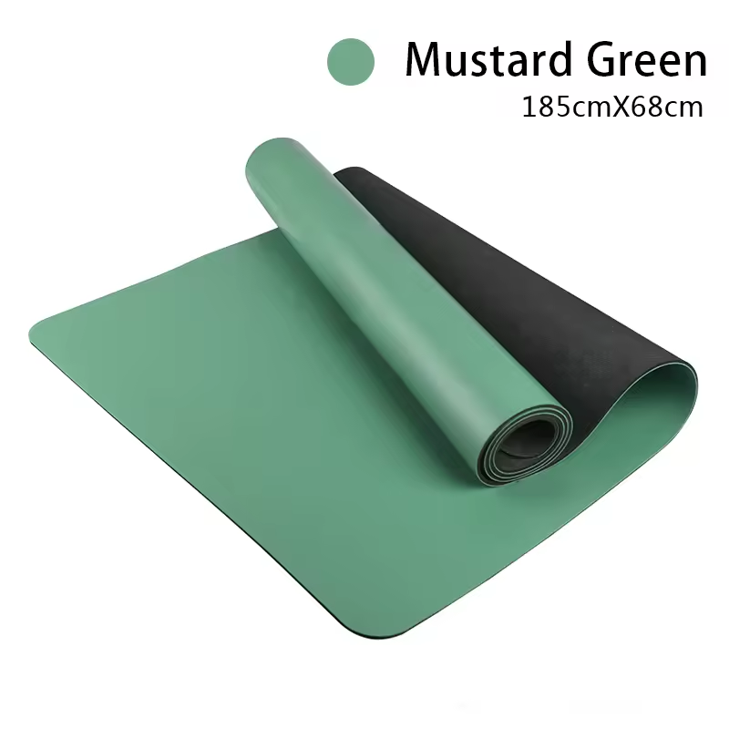 PU Rubber Yoga Mat | Sweat-Grip PU Top, Natural Rubber Bottom, 5mm Comfort for Hot Yoga, Pilates & Fitness