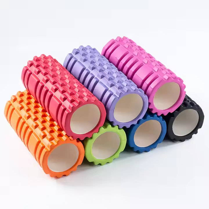 EVA+PVC Foam Roller — Non-Slip Textured Surface, Durable PVC Core, Lightweight Muscle Recovery Roller for Myofascial Release, Yoga, Pilates & Fitness