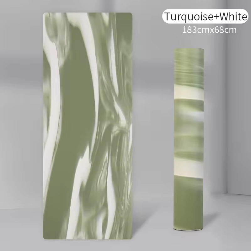 Mixed-Color PU Rubber Yoga Mat — 4.5mm Sweat-Activated Grip, Natural Rubber Base, Eco-Friendly Non-Slip Mat for Hot Yoga, Pilates & Daily Practice