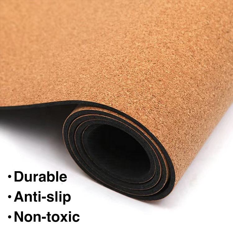 Cork Rubber Yoga Mat — 4.5mm Natural Cork Top, Sweat-Activated Grip, Natural Rubber Base, Eco-Friendly Non-Slip Mat for Hot Yoga, Pilates & Daily Practice