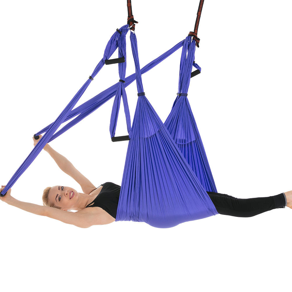 Polyester Aerial Yoga Swing Hammock — Soft Durable Fabric, Non-Slip Grip, for Inversion, Stretching, Pilates & Home Studio