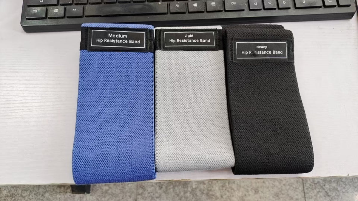 Fabric Resistance Band — Polyester-Cotton with Latex Silk Core, Non-Slip Loop Band for Glutes, Legs, Squats & Home Workouts