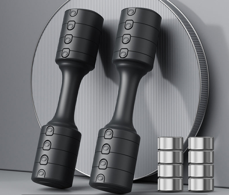 Adjustable Dumbbell — 1.5kg to 2.5kg Adjustable Weight, Compact Non-Slip Hand Weight for Home Workouts, Yoga, Pilates & Light Strength Training