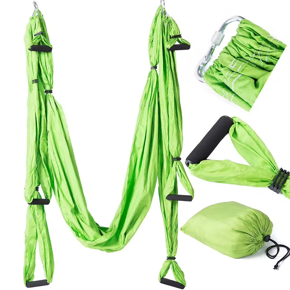 Polyester Aerial Yoga Swing Hammock — Soft Durable Fabric, Non-Slip Grip, for Inversion, Stretching, Pilates & Home Studio